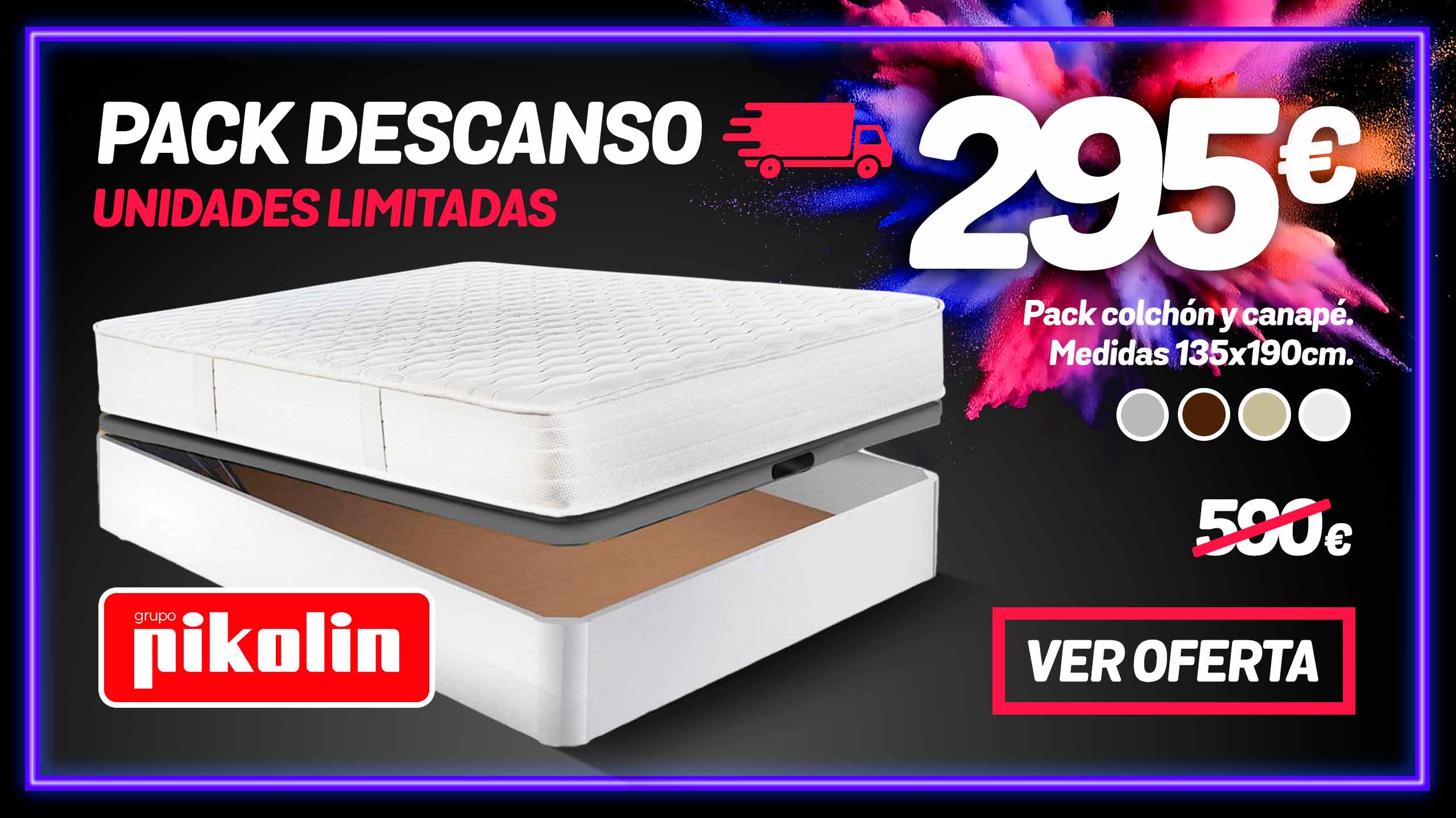 pack canape colchon barato online